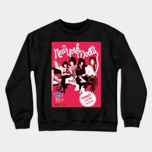 The New York Dolls 5¢ Bubble Gum Pack (with Bonus Color Puzzle) Crewneck Sweatshirt